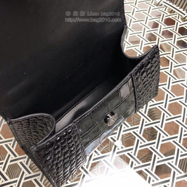 Balenciaga女包 巴黎世家新款小號鱷魚紋沙漏包 巴黎世家牛皮爆款手提包  csbl1190